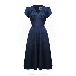 Pretty Retro - Retro 50s Swing Dress in Navy
